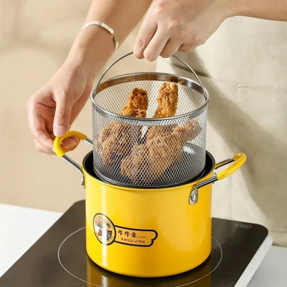 Stainless Steel Deep Fryer Pot with Filter Lid (2Liter)