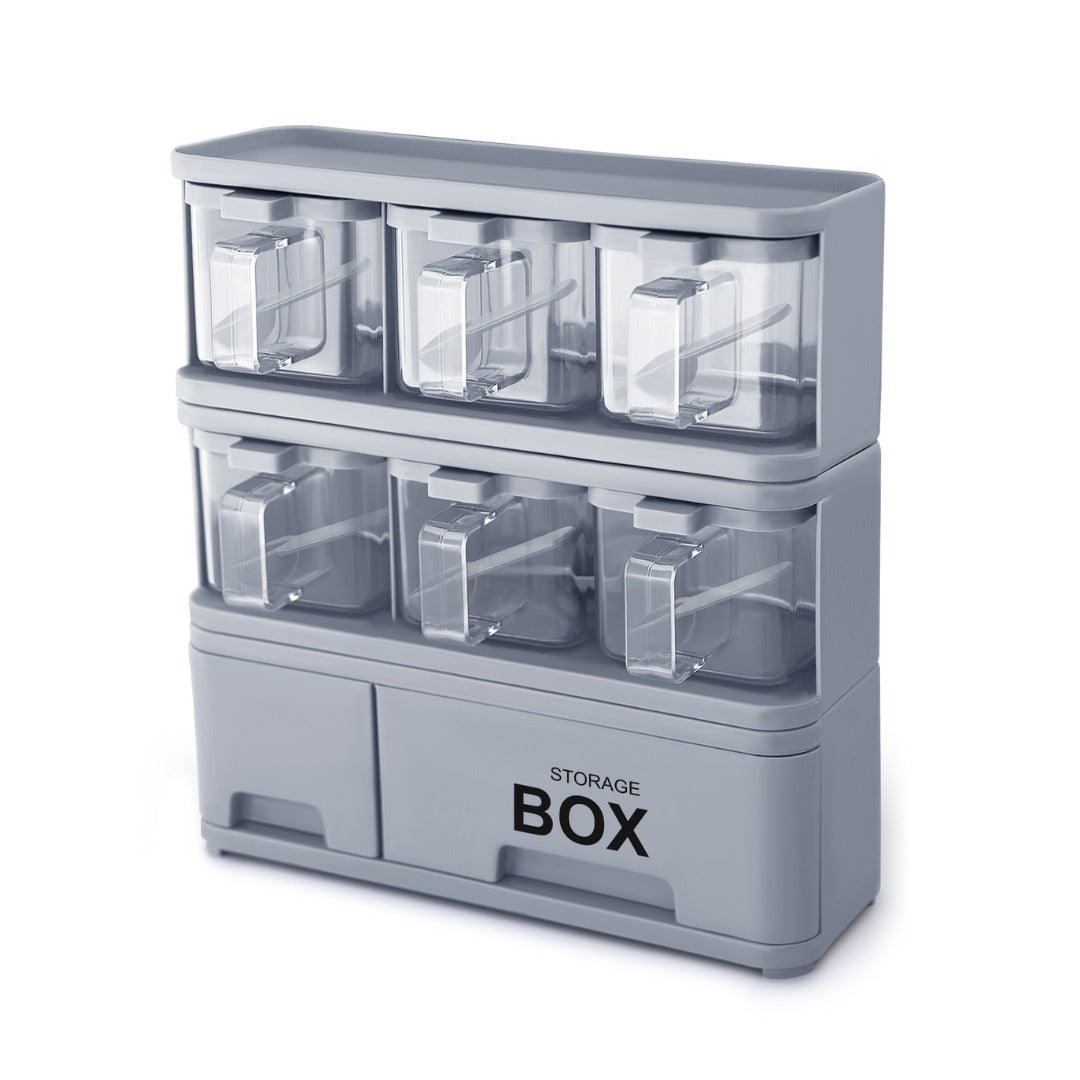 6 In 1 Crystal Spice Storage Jar